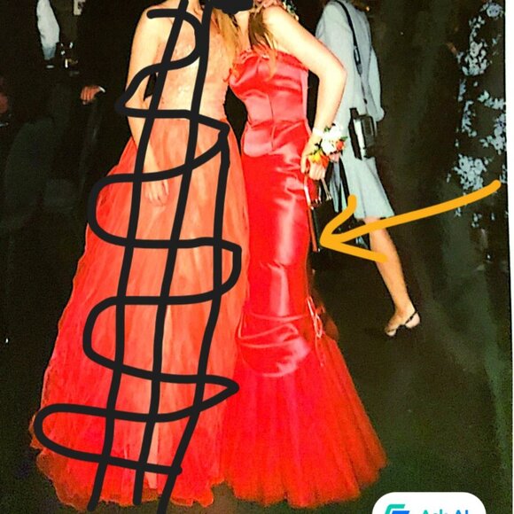 Grad Dress, Size 6, Light Red / Reddish-Orange, Tiffany Designs - Picture 2 of 9